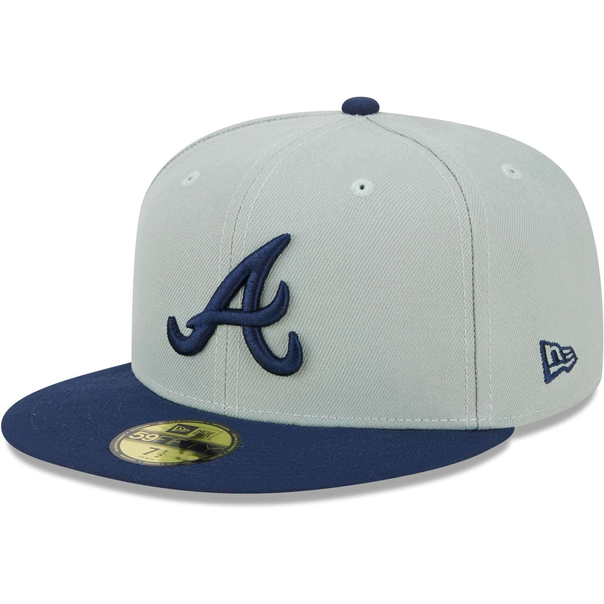 Men's Mitchell & Ness Royal Atlanta Braves Cooperstown Collection Circle Change Trucker Adjustable Hat