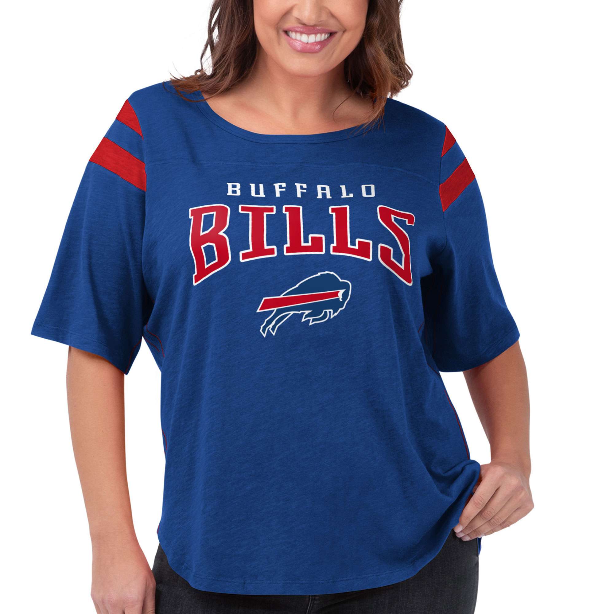 Women's G-III 4Her by Carl Banks White Buffalo Bills Heart Graphic