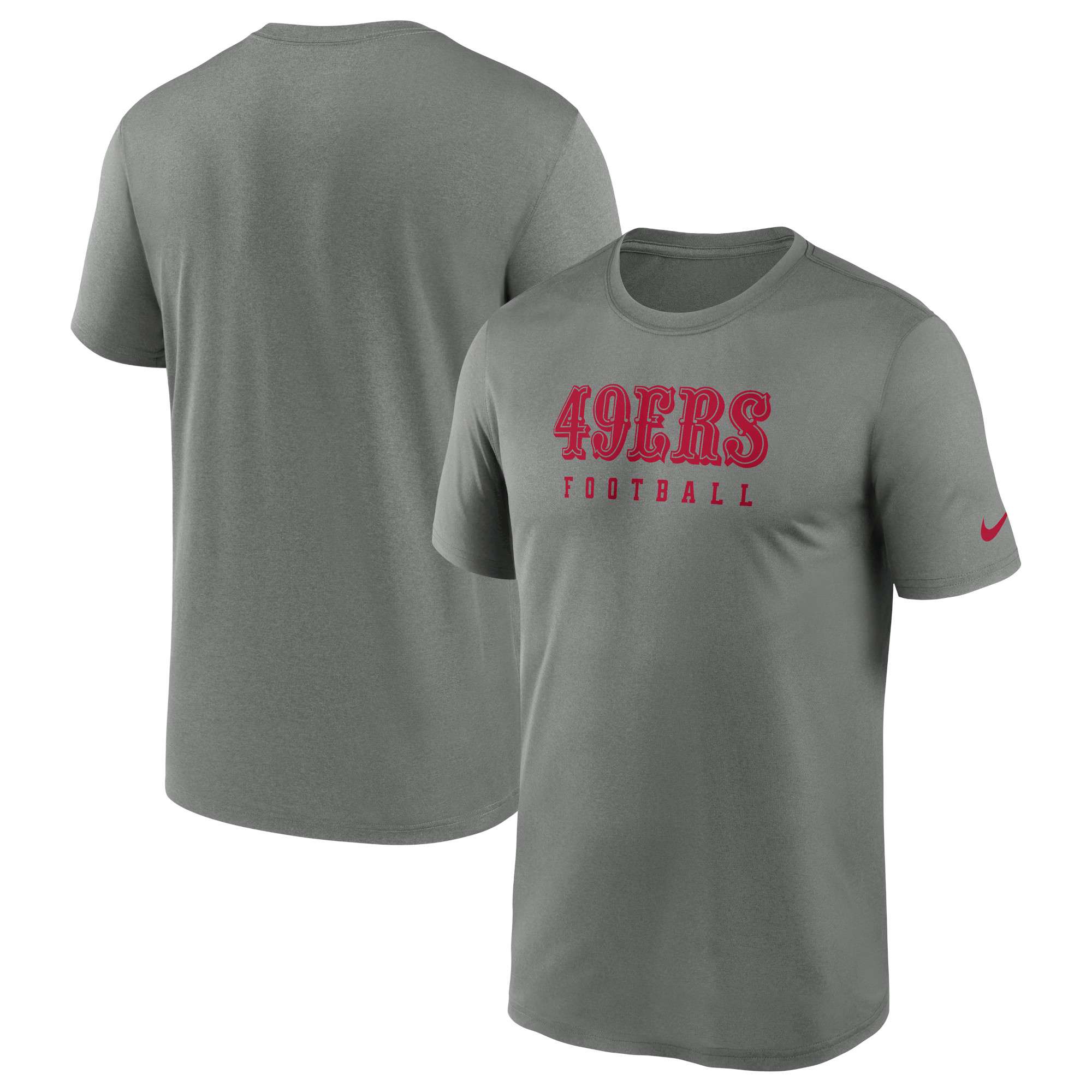 Nike Men's San Francisco 49ers Sideline Player Black T-Shirt