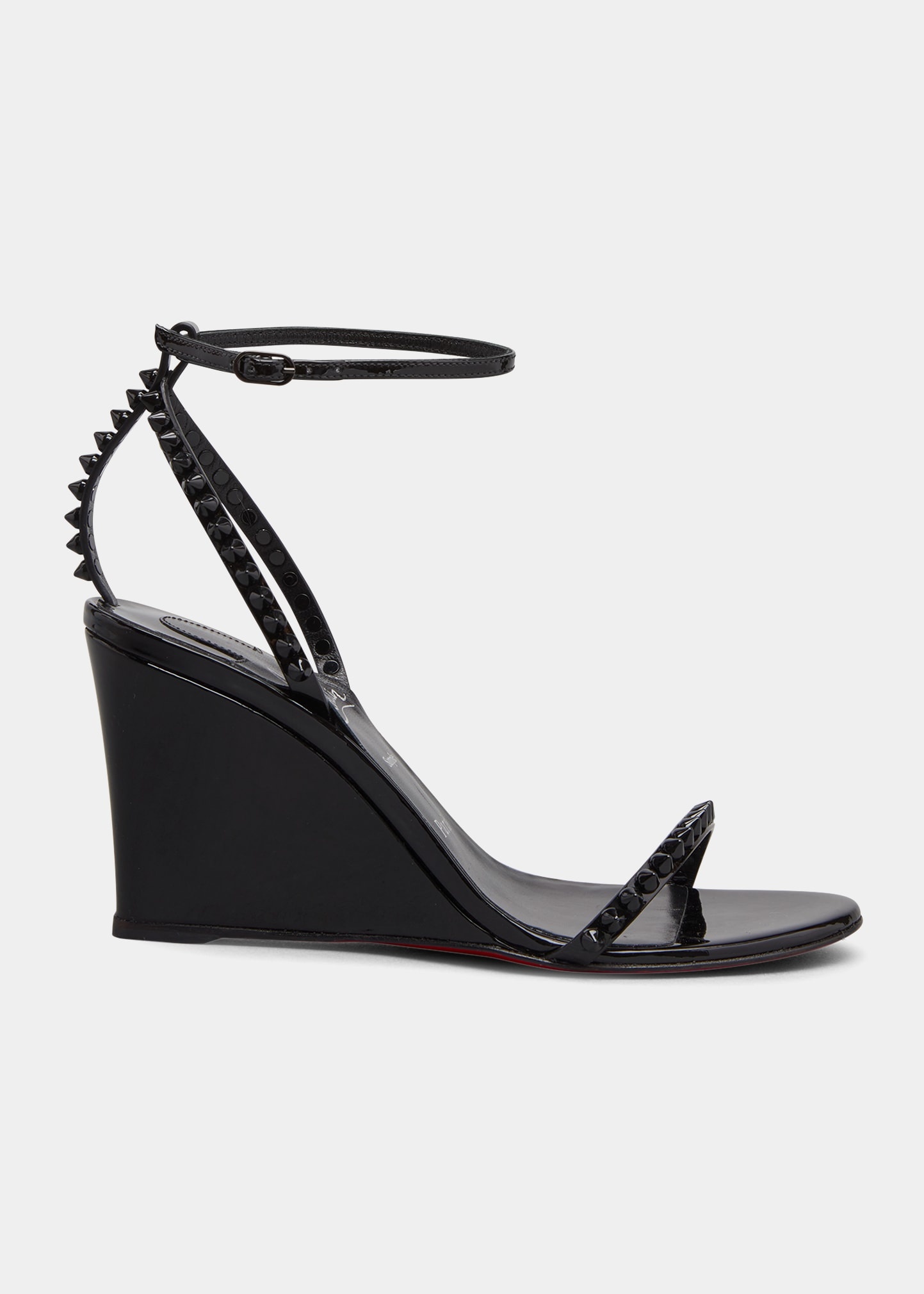 Movida Sabina - 130 mm Sandals - Patent calf leather - Black - Christian  Louboutin