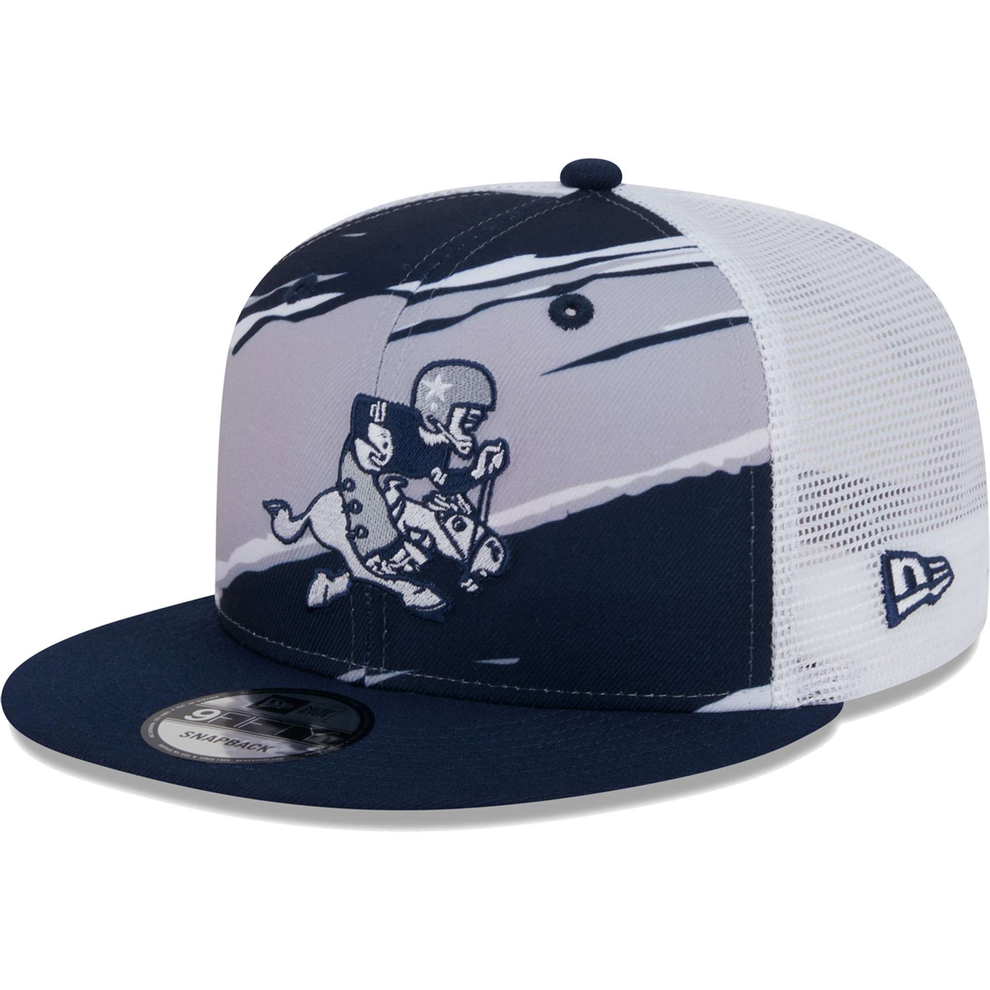 Men's Dallas Cowboys New Era White/Navy Foam Trucker 9FIFTY Snapback Hat