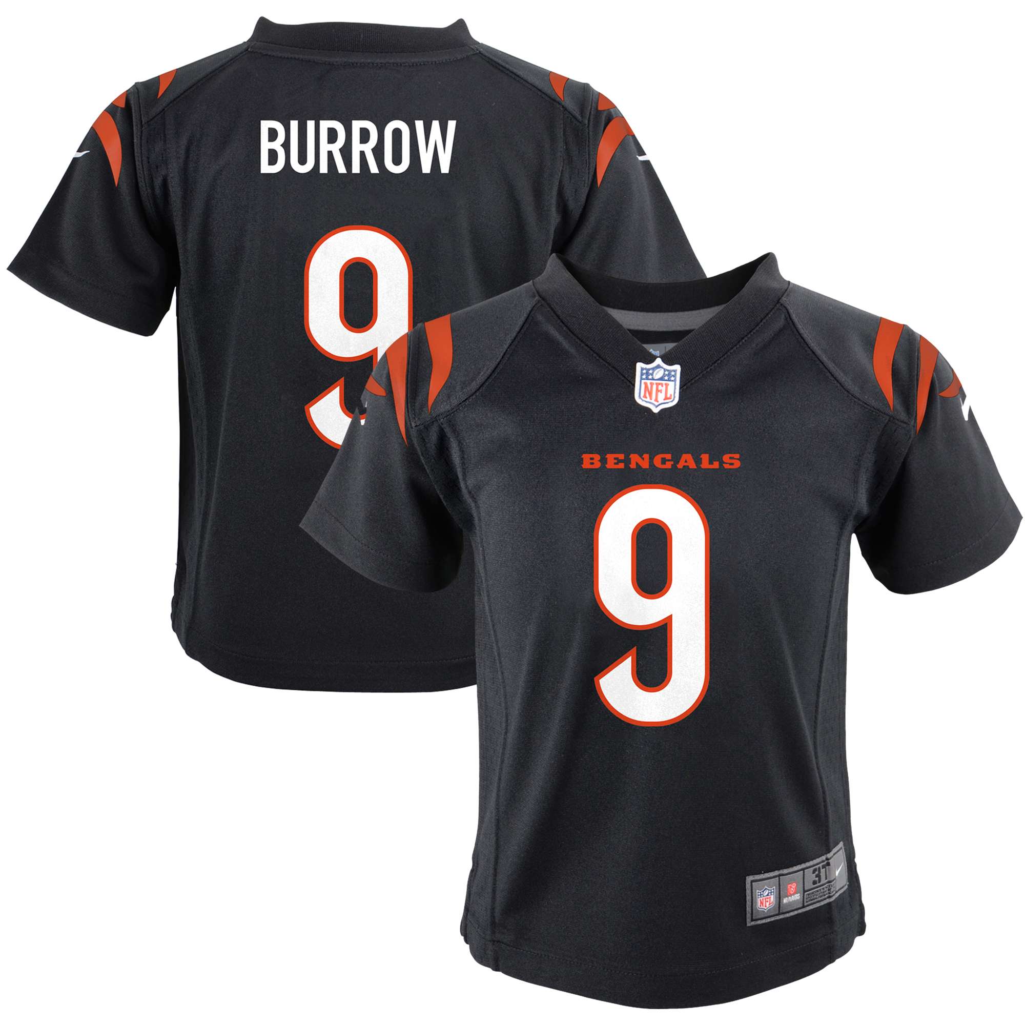 Nike Infant Joe Burrow Cincinnati Bengals Game Jersey - Black