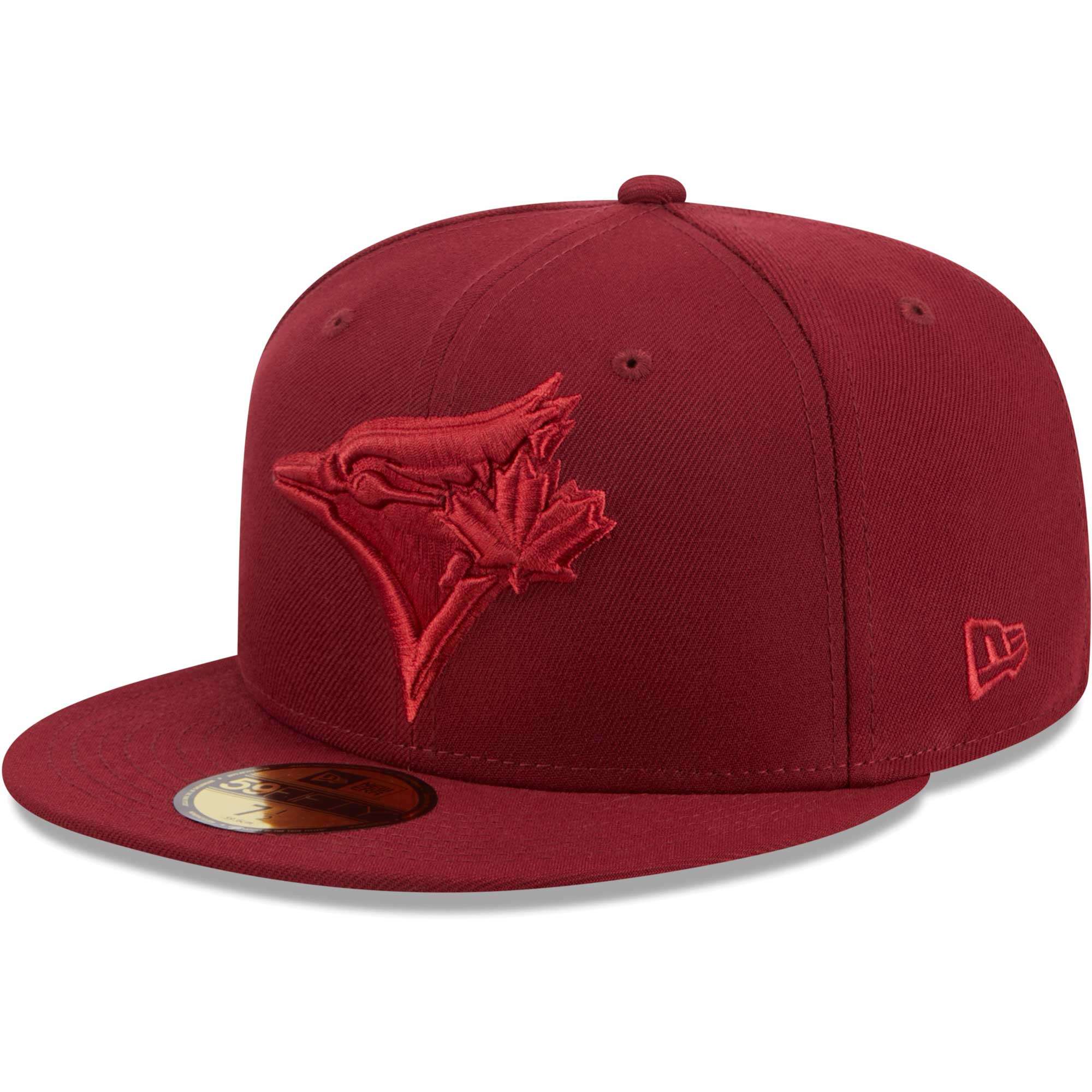 Men's New Era Cardinal Toronto Blue Jays White Logo 59FIFTY Fitted