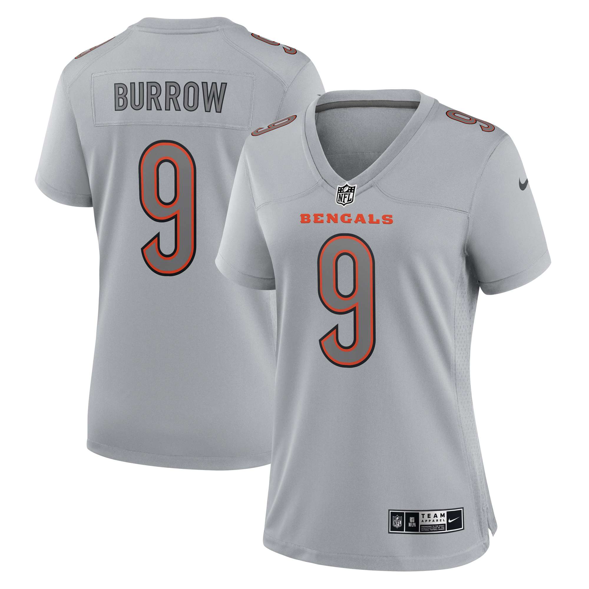 Youth Nike Joe Burrow Gray Cincinnati Bengals Inverted Team Game Jersey