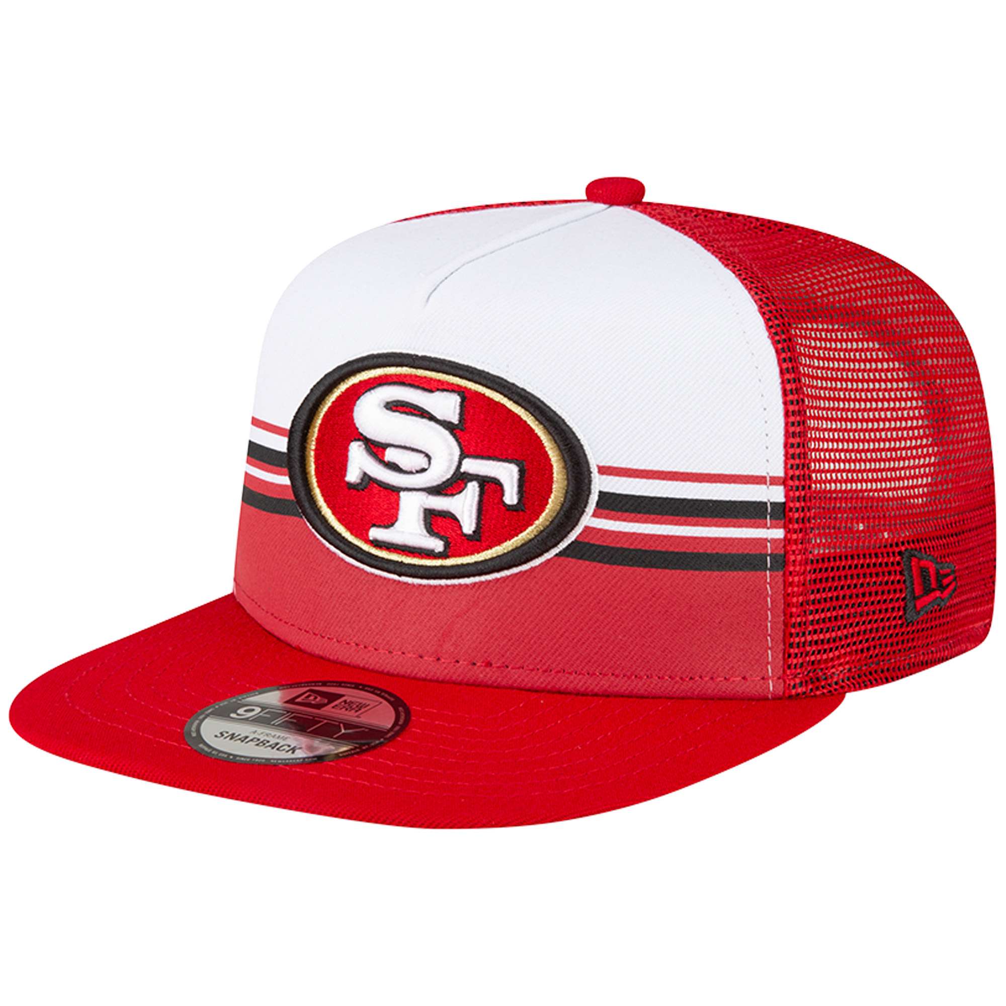 Men's New Era Black San Francisco 49ers Logo Tear 9FIFTY Snapback Hat