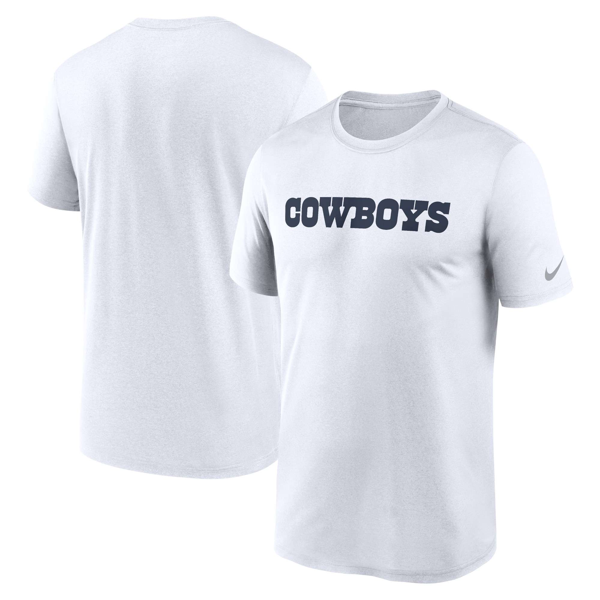 Men's Nike White Dallas Cowboys Essential Blitz Lockup T-Shirt Size: Small