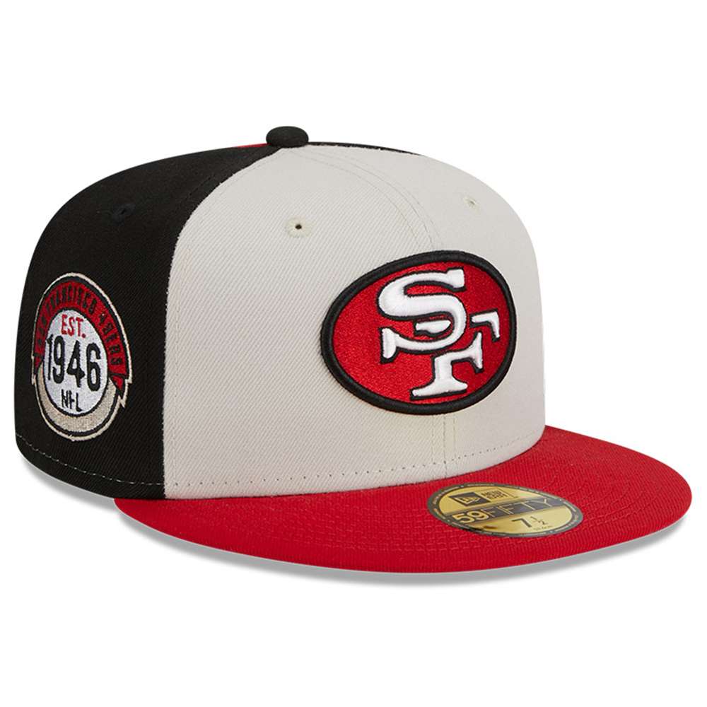 New Era Men's Black, Scarlet San Francisco 49Ers Pinstripe 9Fifty