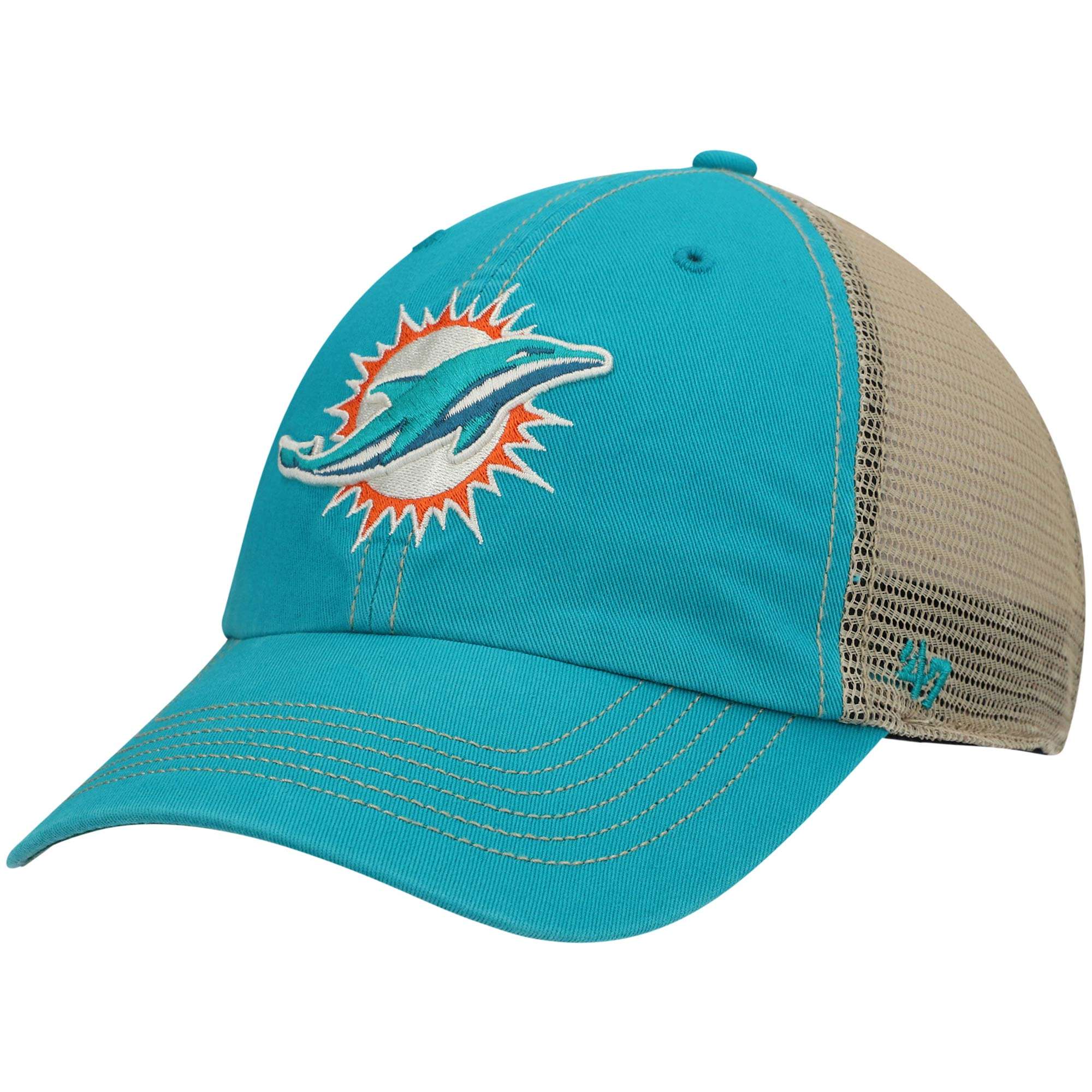 Men's '47 White Miami Dolphins Clean Up Legacy Adjustable Hat