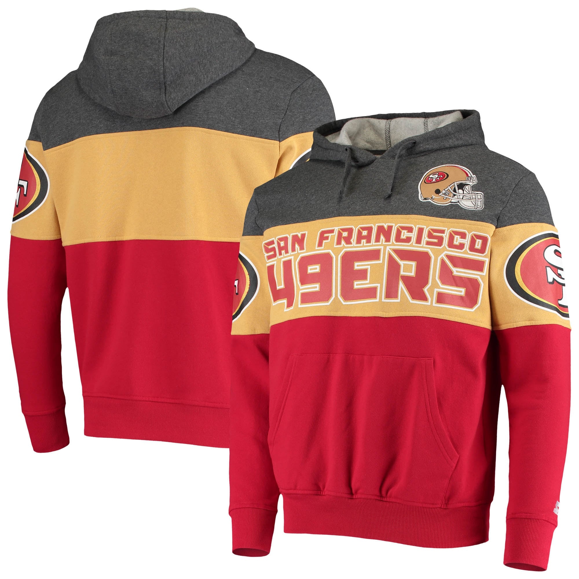 San Francisco 49ers Nike Wordmark Performance Pullover Hoodie - Scarlet