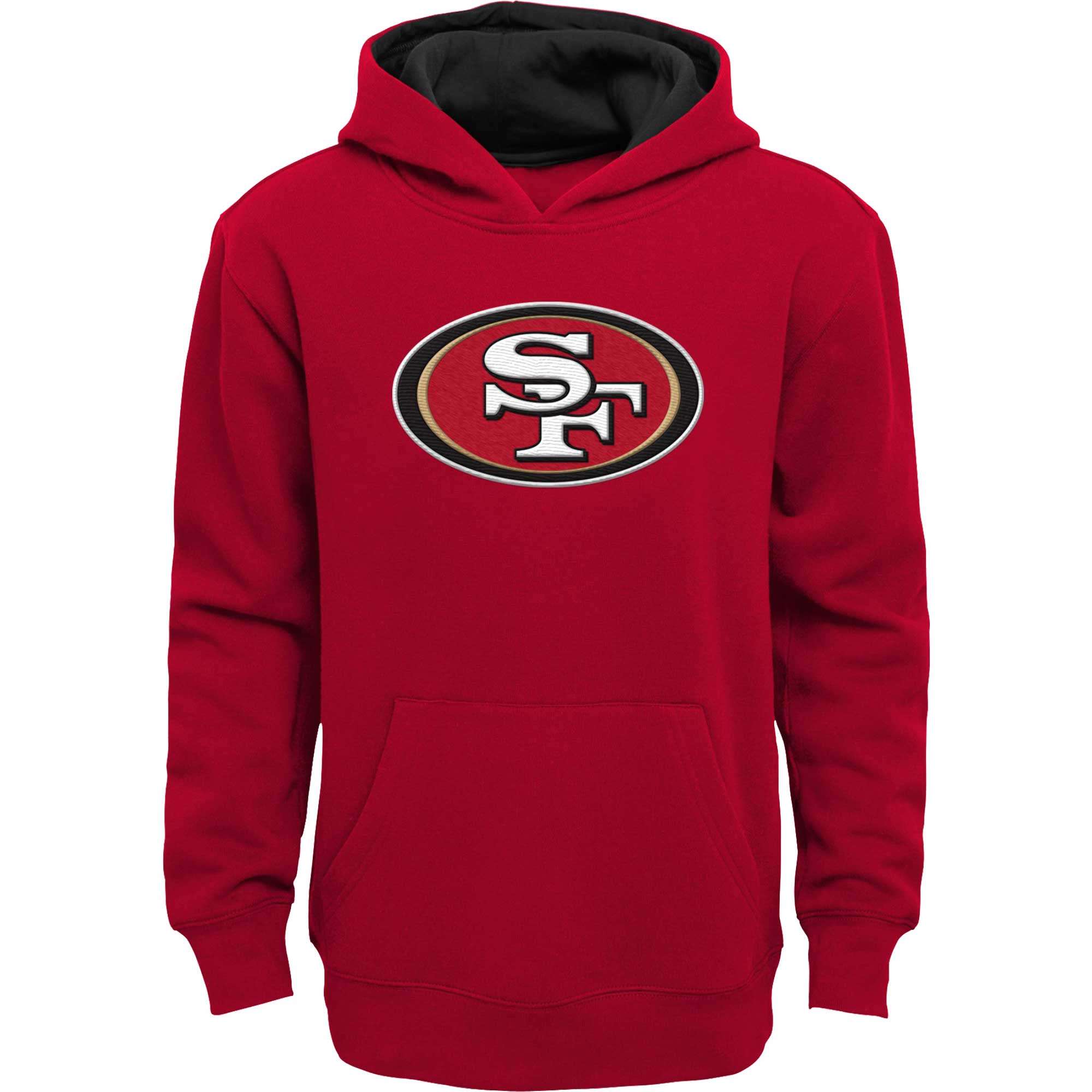 Youth Scarlet San Francisco 49ers Logo Allover Print Long Sleeve T