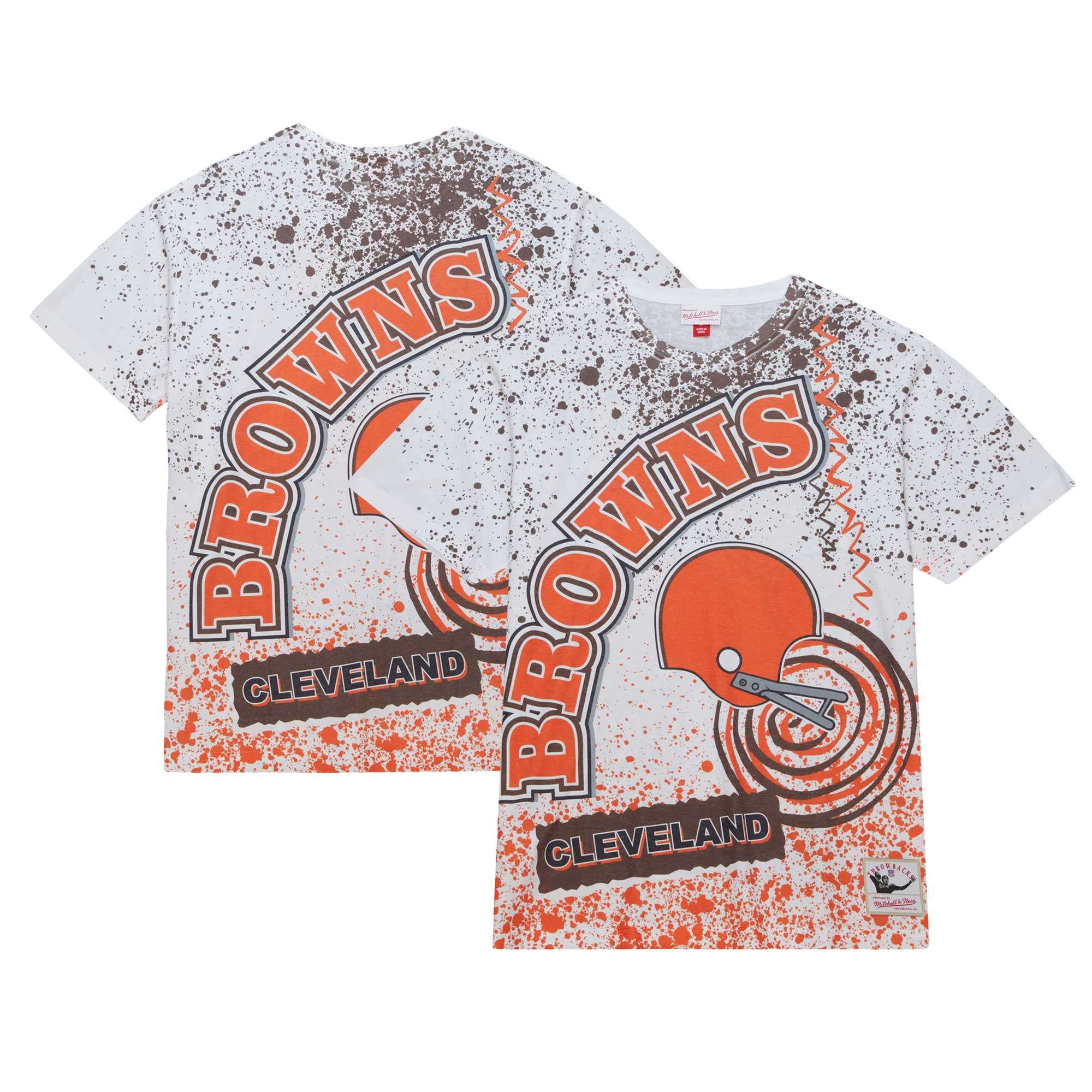 Men's Homage Myles Garrett Brown Cleveland Browns G-Rex Caricature Player Tri-Blend T-Shirt