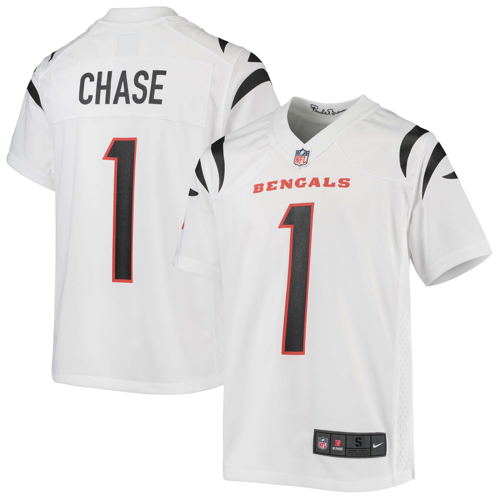 Youth Cincinnati Bengals Joe Burrow Nike White Game Jersey